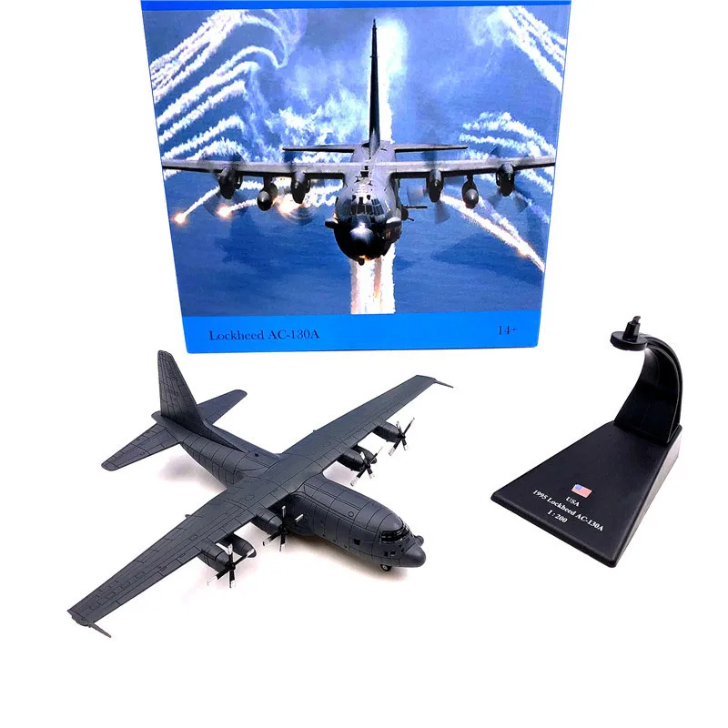 1/200 Scale Military Model AC-130 C130 Gunship Ground-attack Aircraft Fighter Diecast Metal Plane Model Toy For Boys Toys