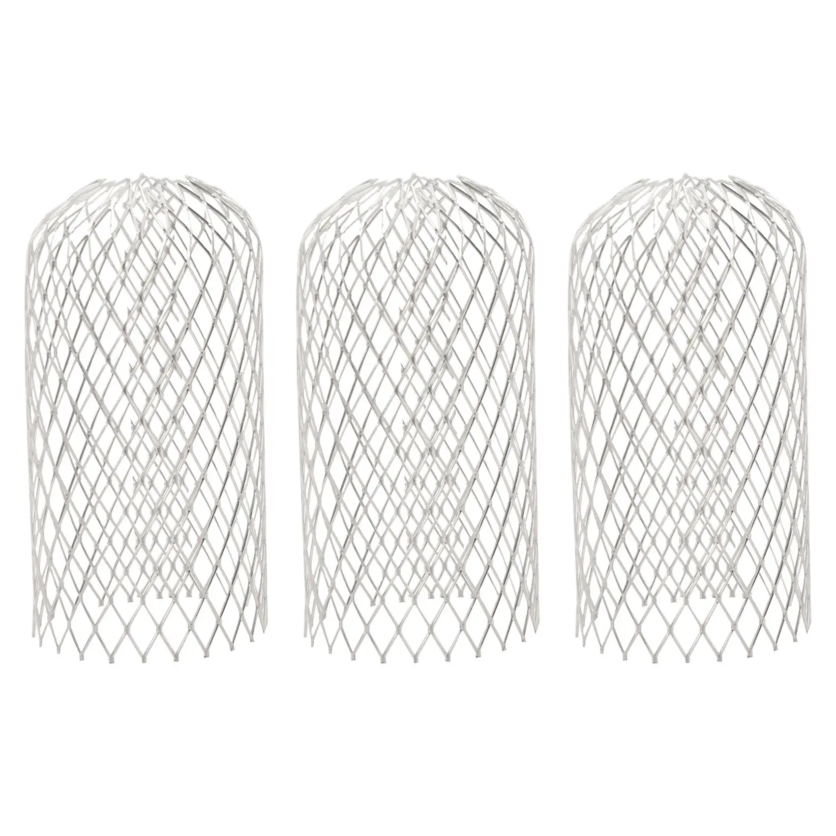 

3 шт. фильтры для защиты желобов на крыше, 3-дюймовый расширенный алюминиевый фильтр, антиблокирующий слив в форме листа, крышка сливной сетки для мусора-B51B