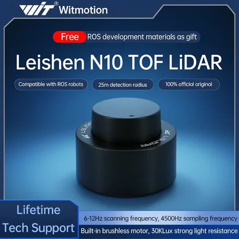 Lslidar N10 360° TOF Lidar Sensor 25m Waterproof Anti-glare Laser Radar Support ROS1 ROS2 Indoor Outdoor