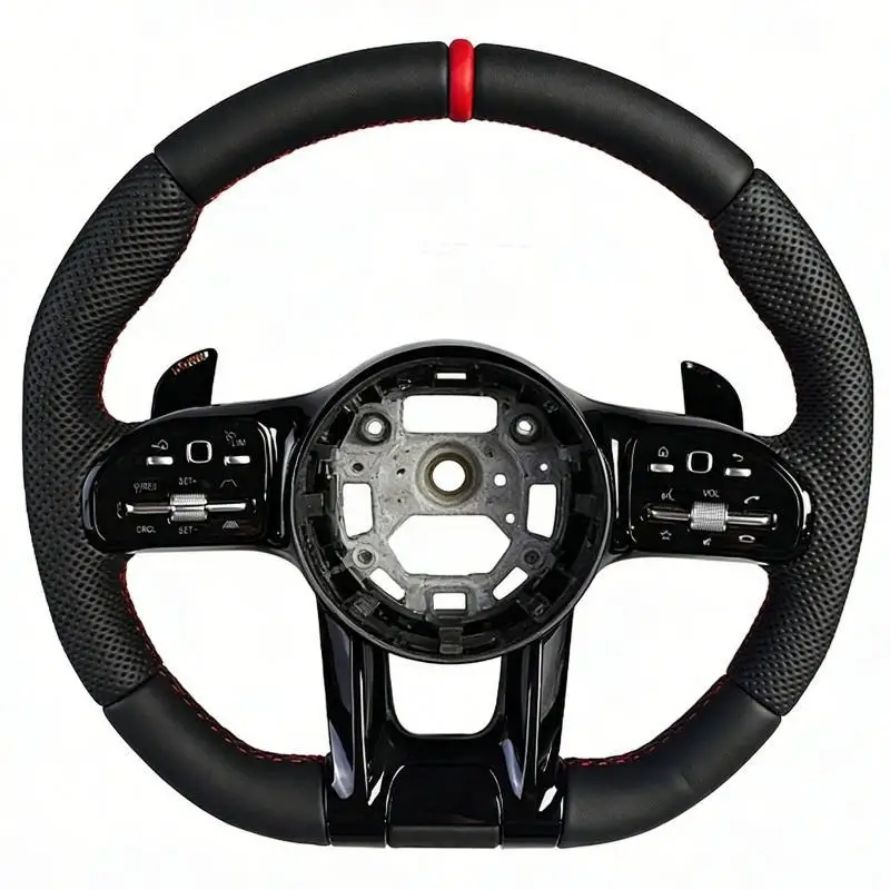 Leather steering wheel for Mercedes Benz W176 W177 W208 W202 C118 E300