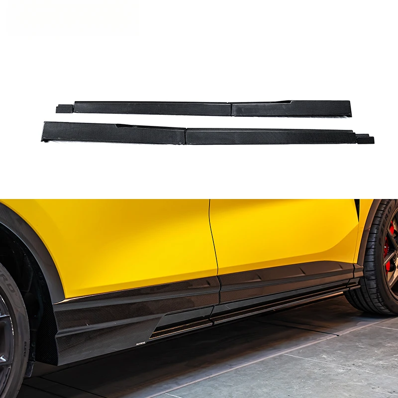 High Quality Prepreg Dry Carbon Fiber Side Rocker Trim Auto Aero Exterior Modification Replacement Accessories