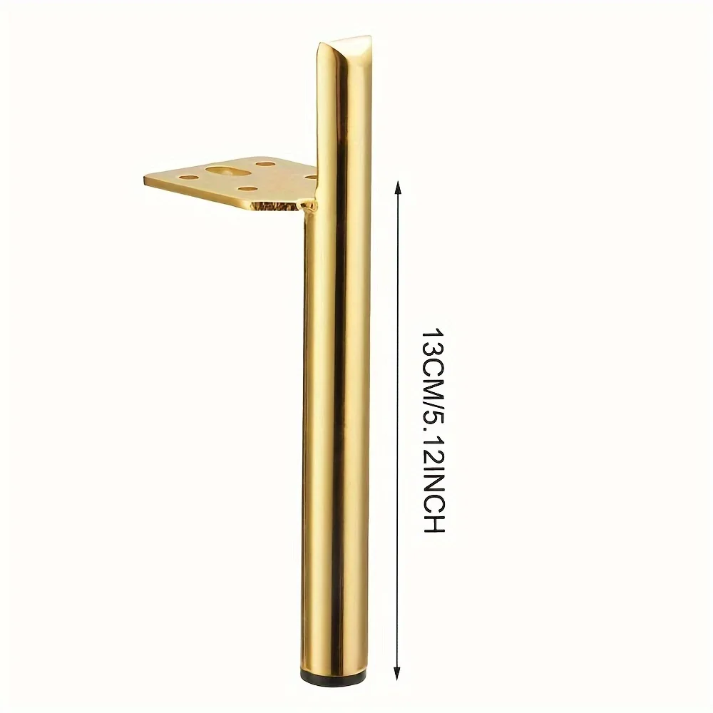 13CM Golden Metal Furniture Legs Support Feet Replacement Furniture Feet DIY for Coffee Table Sofa Kitchen Cabinet