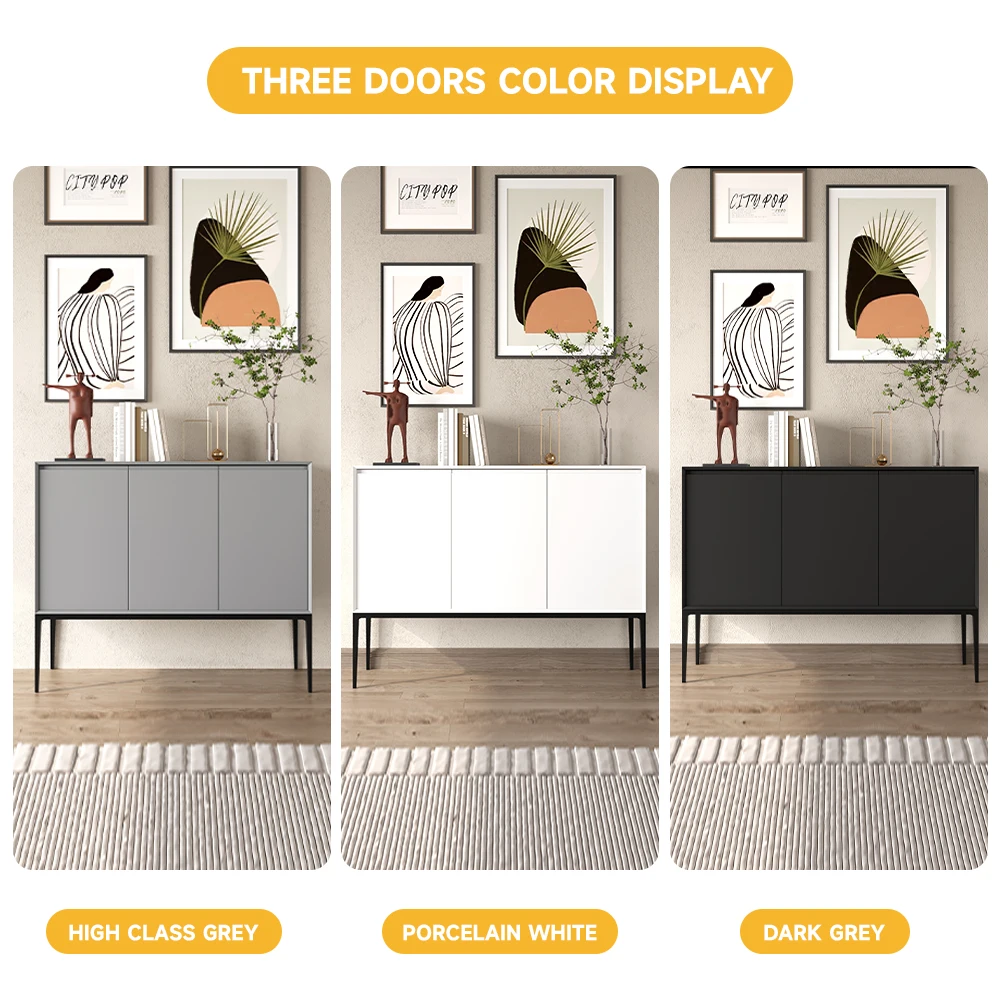 Wooden three-door wardrobe, drawers, lockers, modern living room drawers, dressers, home cabinets