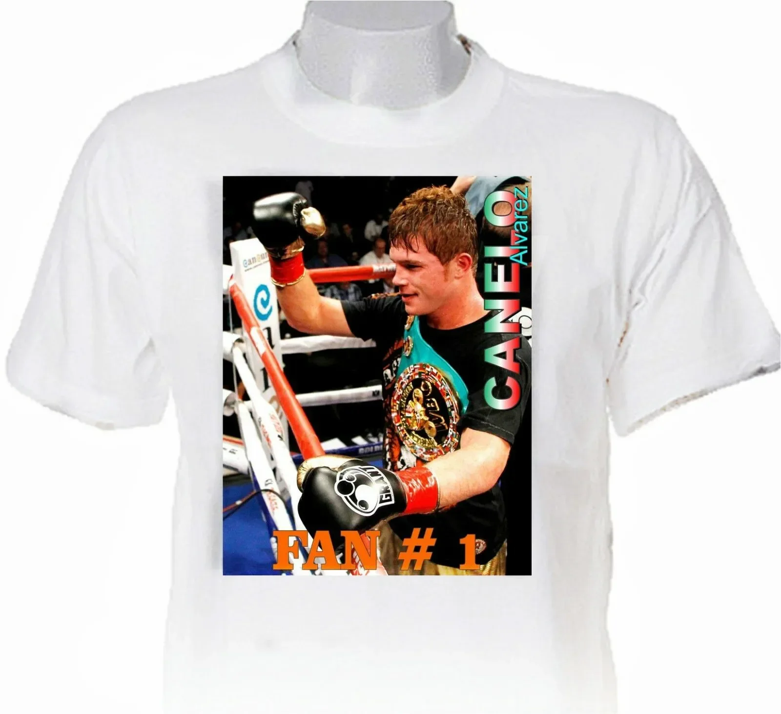 Canelo Alvarez.Mexican Legendary Boxer T-Shirt 100% Cotton O-Neck Summer Short Sleeve Casual Mens T-shirt Size S-3XL