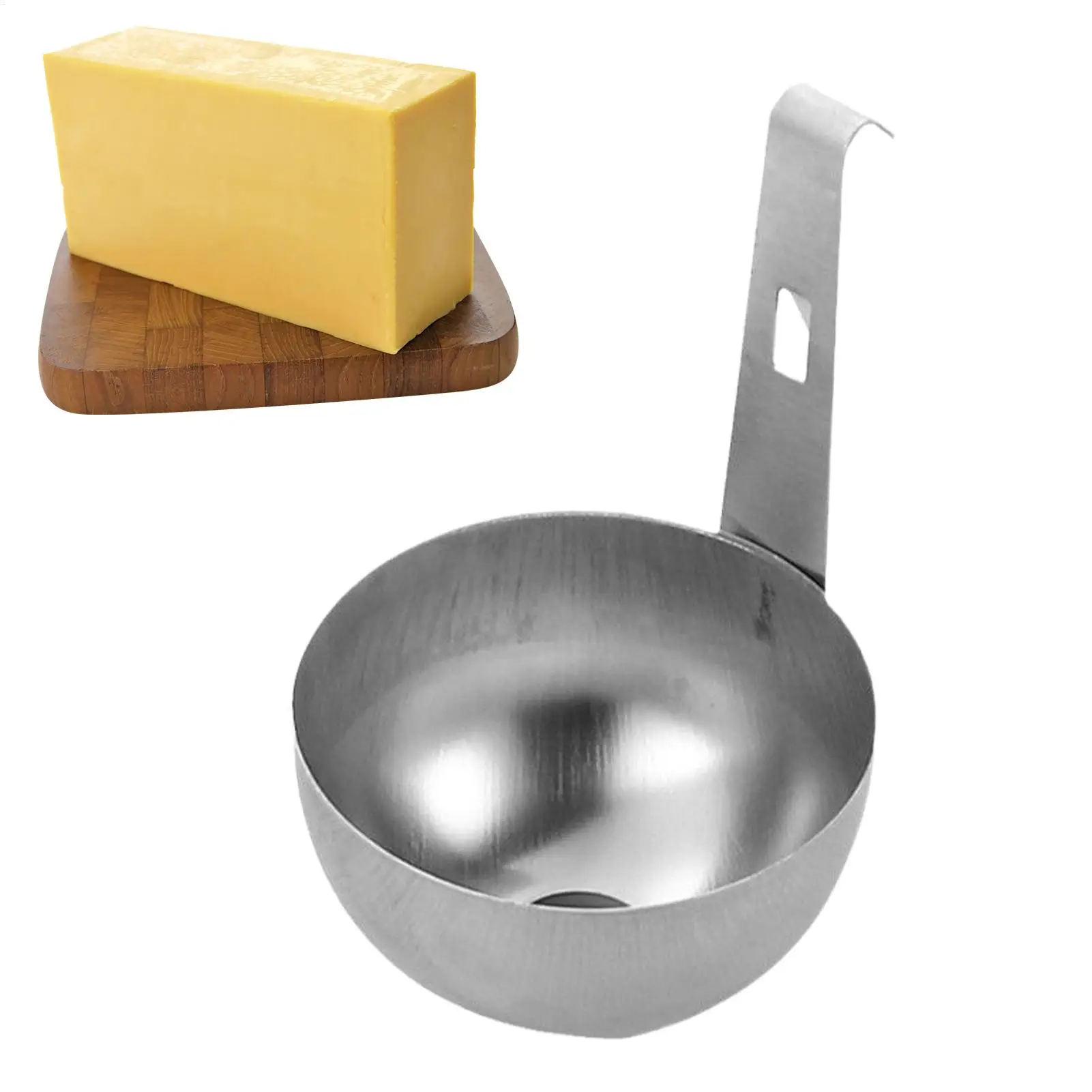 Poached Egg Spoon Stainless Steel Egg Cooker Hangable Nonstick Steamer Round Nonstick Cups for Effortless Cooking Breakfast