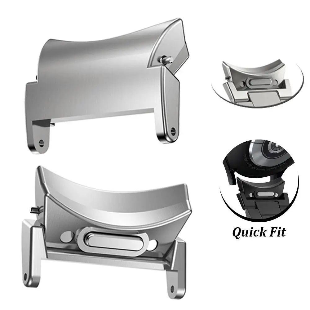 Quick fit Metal Adapter for Samsung Galaxy watch 7 6 4 classic 47mm 40mm 44mm Stainless Steel Connector 5 pro 45mm Accessories