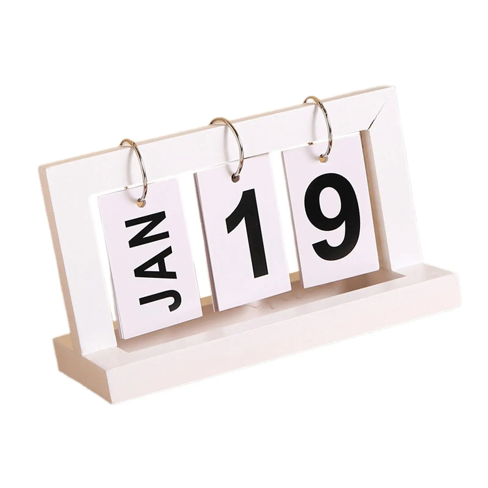 Calendar Ornament,Collection Crafts Birthday Gift Decoration Wood Statue for Living Room Cabinet Desktop Office Fireplace