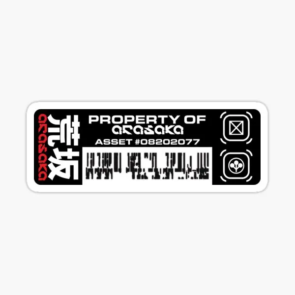 Property Of Arasaka 5PCS Stickers for Water Bottles Decor Cartoon Cute Art Anime Car Wall Living Room Funny Stickers Home Kid