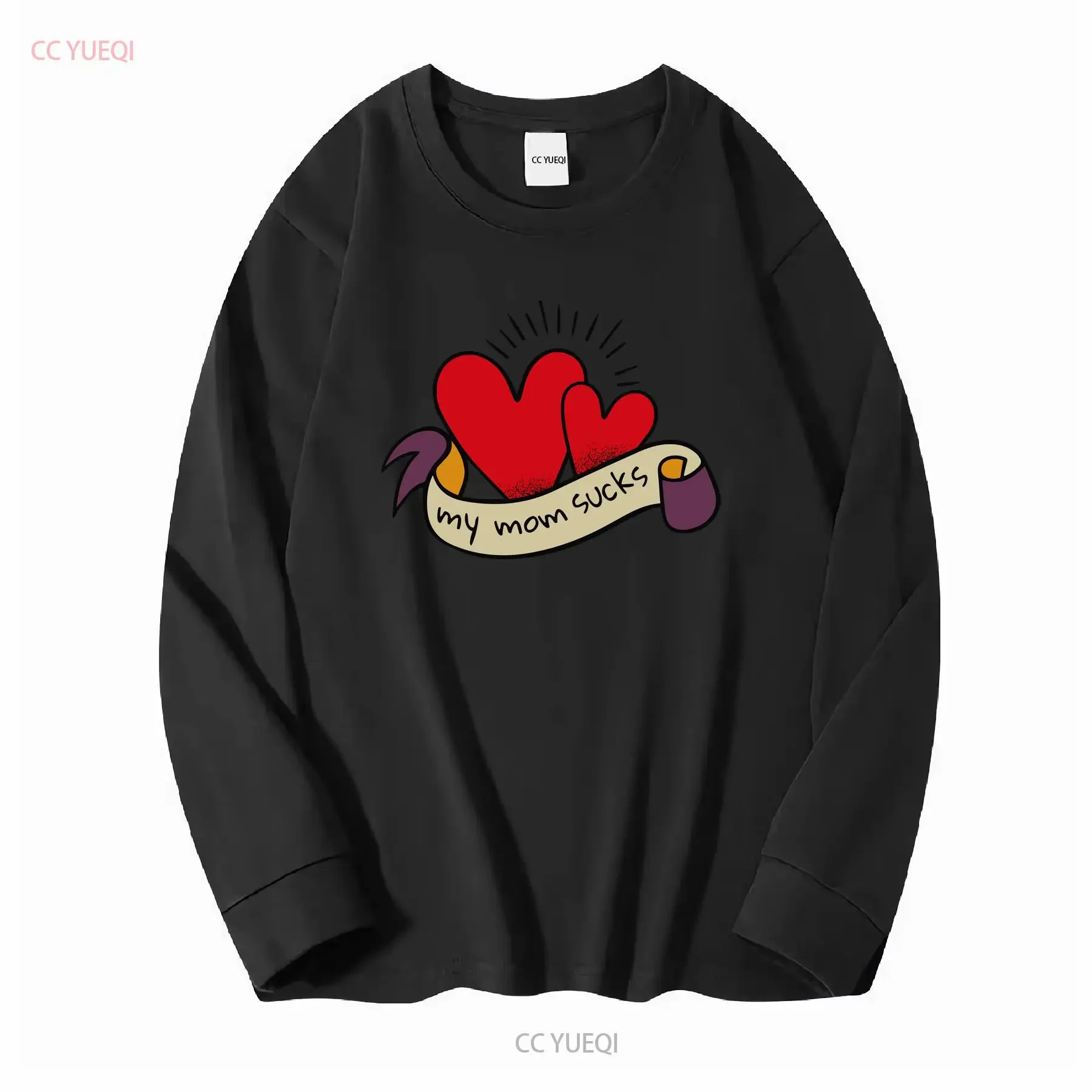 My Mom Sucks Sarcastic Anti Mother's Day T Shirt Funny Traditional Tattoo Style Heart Bad Mum Club Snarky cPTSD Dark Humor Soft