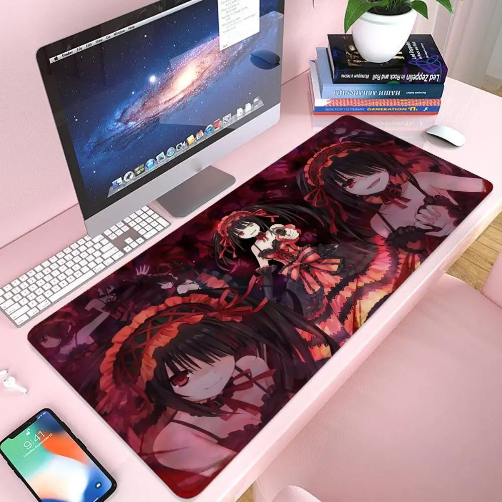 

Коврик для мыши Tokisaki Kurumi Gaming 900 × 400 Коврик для мыши Gamer Xxl Коврик для мыши Офисные аксессуары Клавиатура Длинный коврик Коврик для компьютерного стола