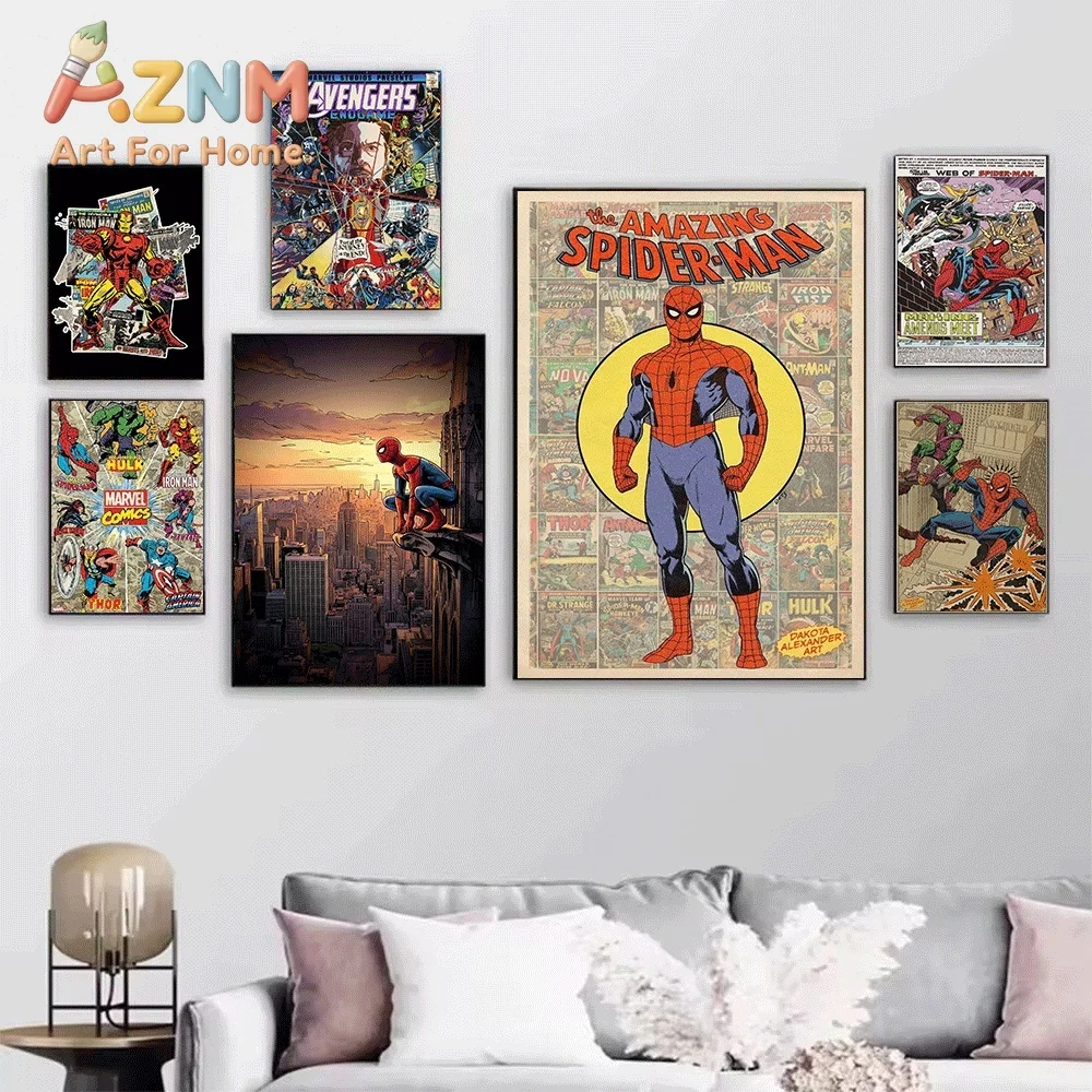 The Mighty Thor The Stone Men from Saturn Vintage Comic Canvas Wall Art No Frame Canvas Painting Retro Marvel Superhero Poster