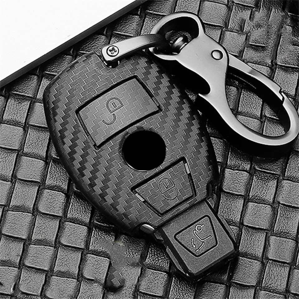 Car Key Case Cover Key Bag For Mercedes Benz A B C S Class AMG GLA CLA GLC W176 W221 W204 W205 Accessories Holder Shell Keychain