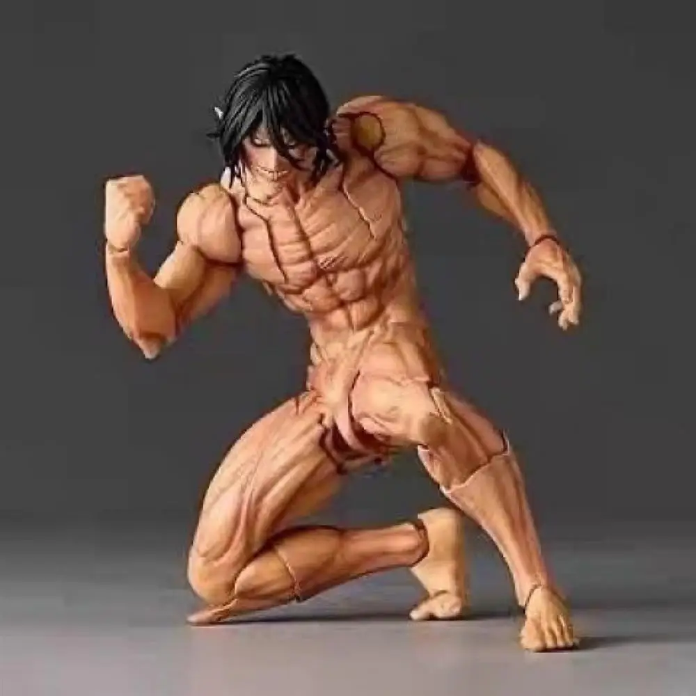 

Kaiyodo Eren Amazing Yamaguchi Attack on Titan Action Figure Eren Anime Figurine Ko Model PVC Statue Collection Decor Toys Gifts