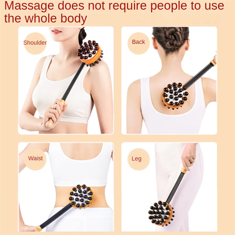 -A25M Back Knock Massage Handheld Round Head Back Pounding Massage Hammer Relieve Stress And Fatigue Meridian Massage