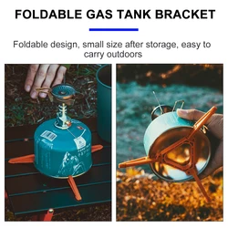 Widesea Foldable Gas Tank Bracket Outdoor Stove Accessories Base Camping Burner Flat Canister Tripods Holder Stable Tool Stand