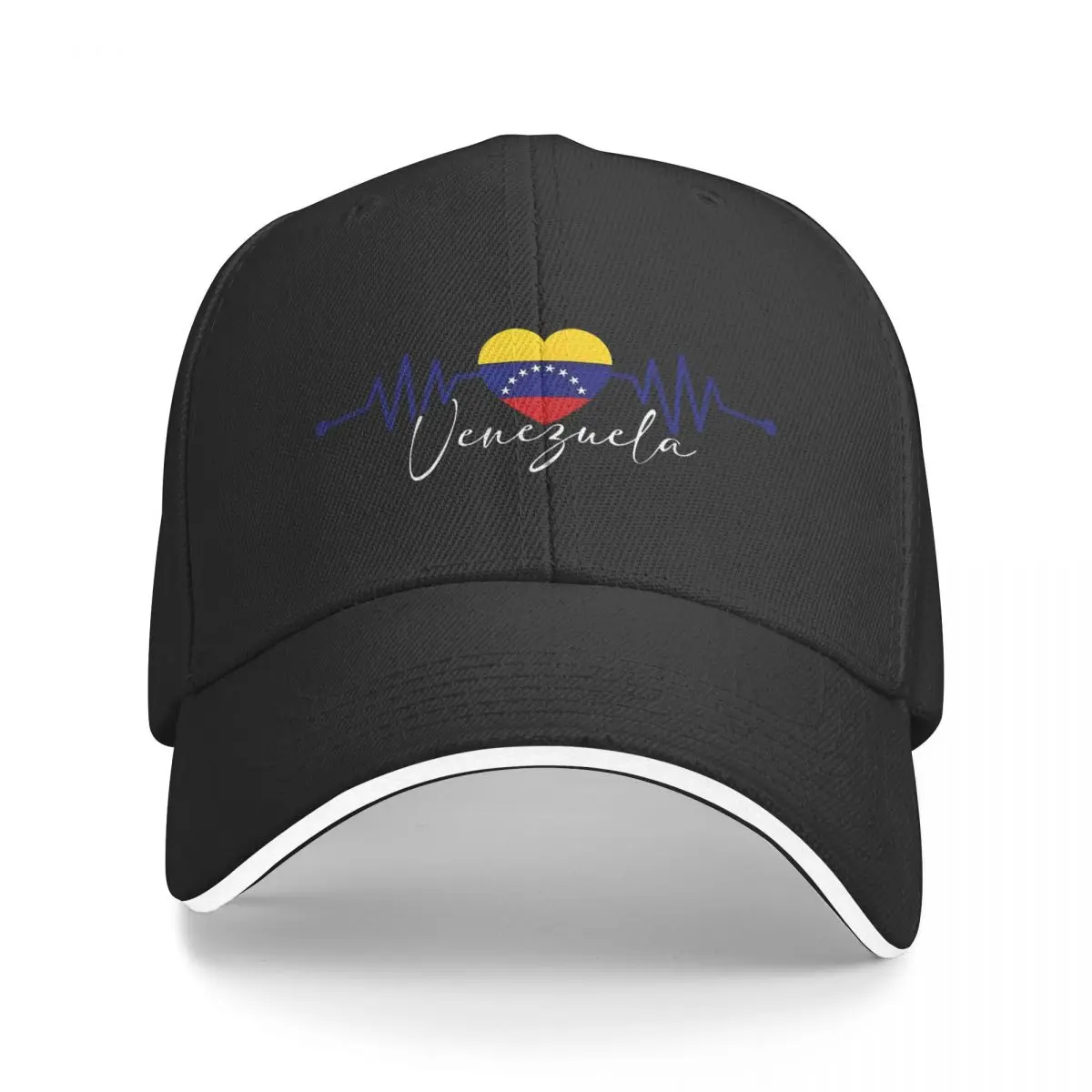 Venezuela Heritage Roots Heartbeat Venezuelan Baseball Cap Merch Retro Trucker Hat Unisex for Outdoor Travel Headwear