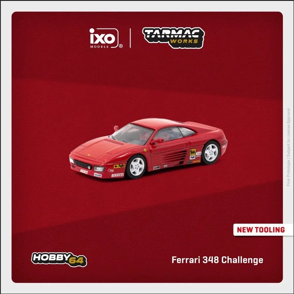 PreSale 1:64 Tarmac Works Ferrari 348 Challenge Presentation Diecast Alloy Car Model Collection Toys TW