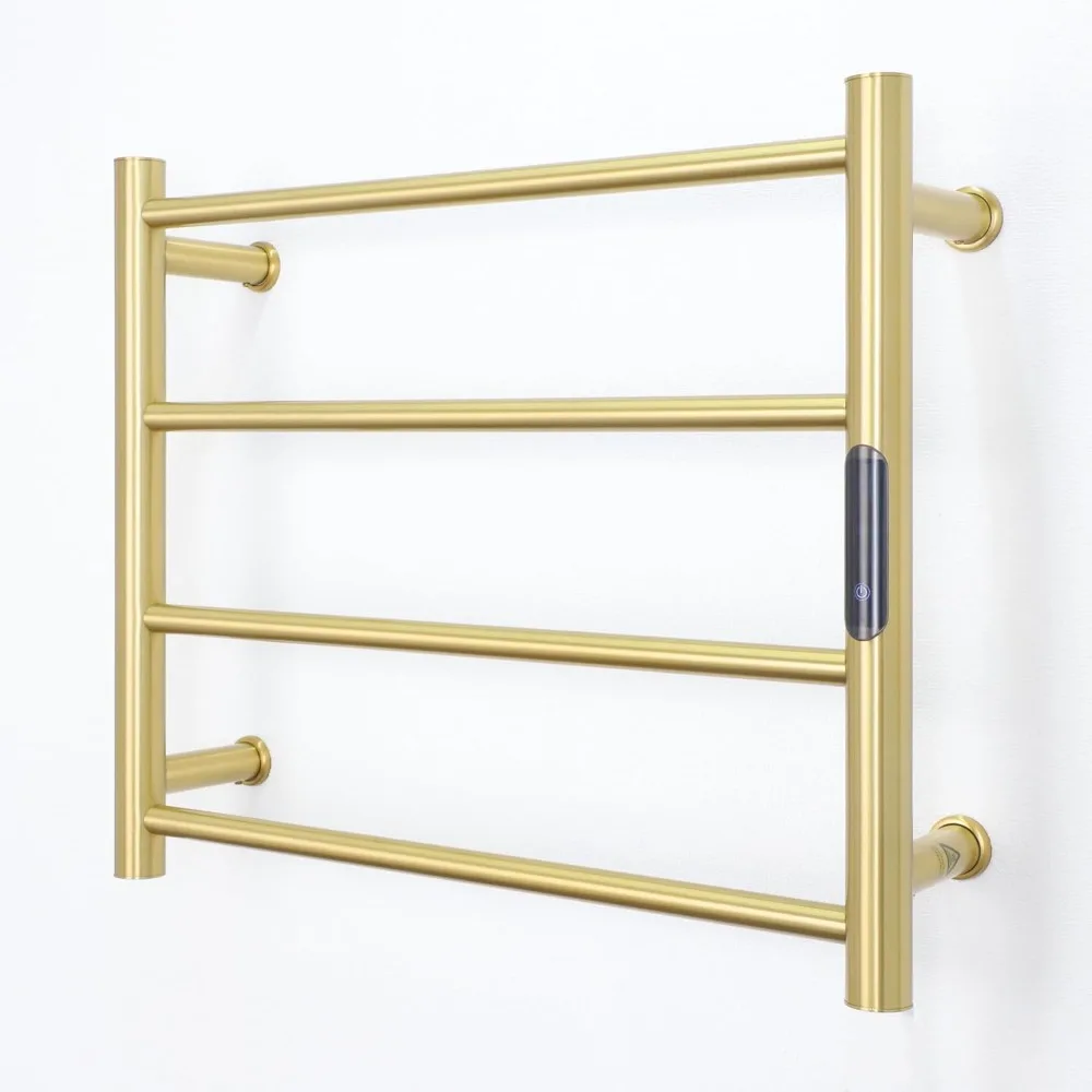 

Wall-Mounted Multi-Level Adjustable Heated Towel Rack with Timer and Temperature Control