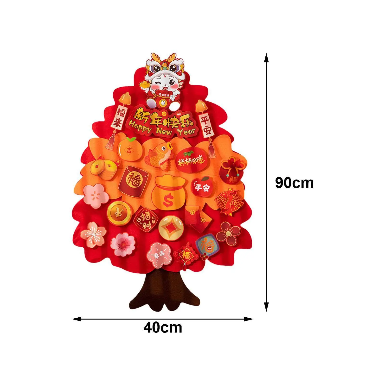 Chinese New Year Hanging Money Tree Wall Sticker Decoration for Home Holiday view 3
