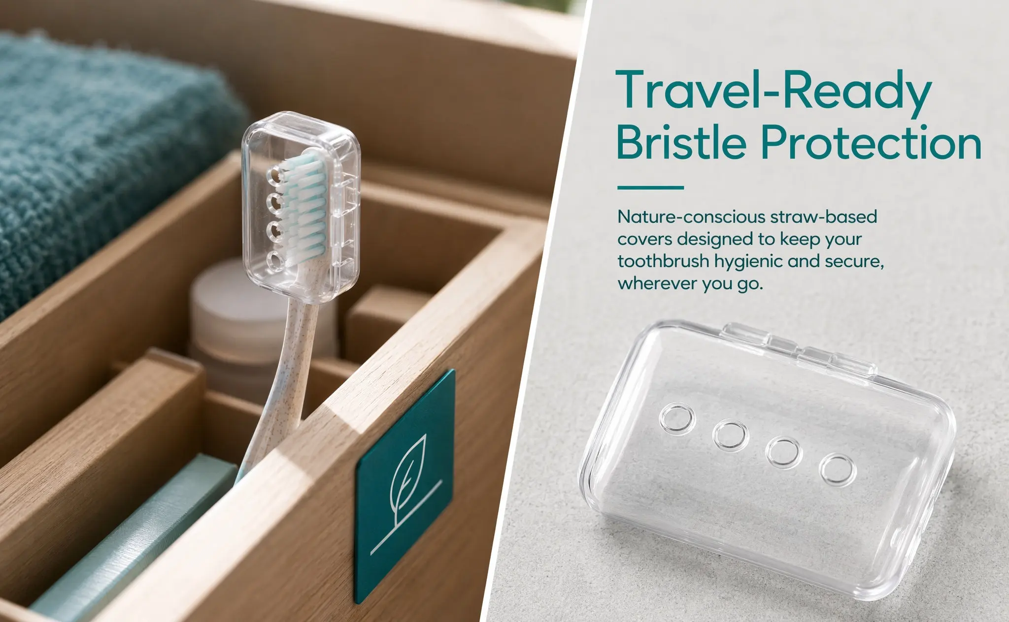 20Pcs Toothbrush Head Covers Eco Conscious Straw Base Travel Toothbrush Caps Small Lightweight Hygienic Brush Head Protection