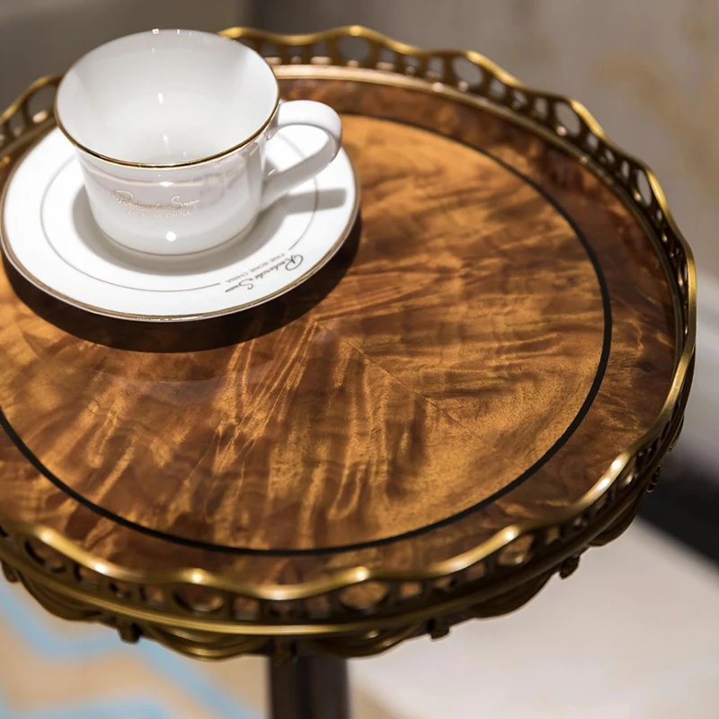 ！@Classic Solid Wood Coffee Table Living Room Furniture Luxury Small Classical Side Table