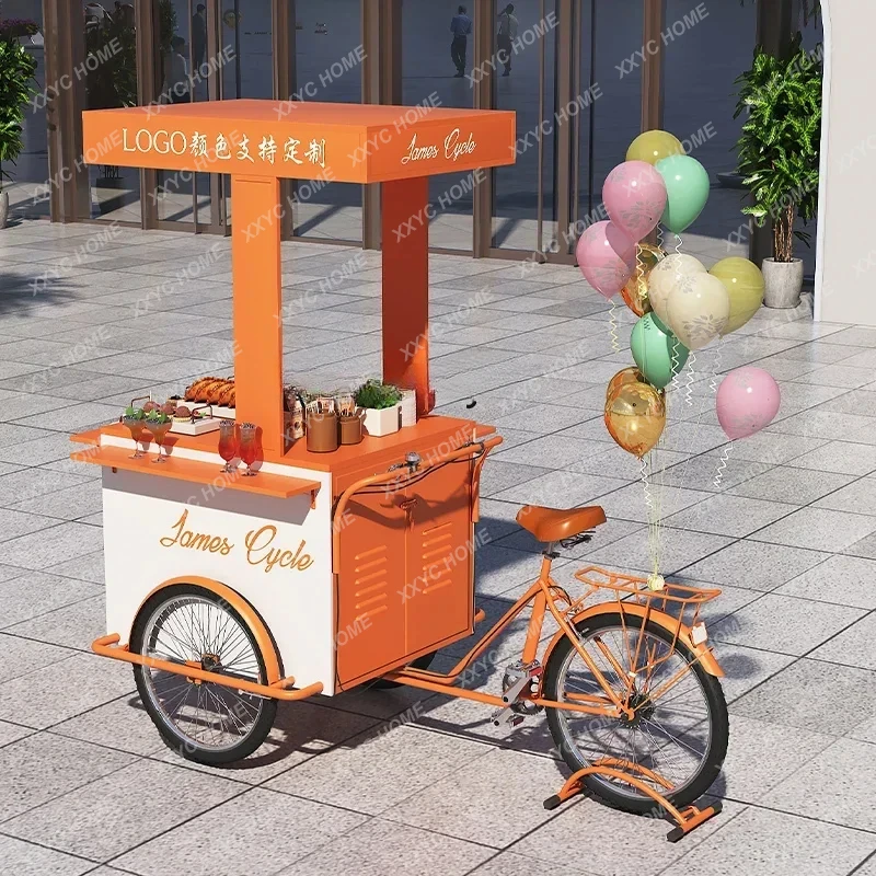 Y1 Reverse ride tricycle stall shopping mall promotion night market stall car activity display coffee cart