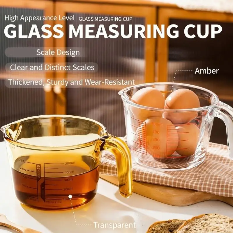   Oversized Glass Measuring Cup For Accurate Liquid And Dry Ingredient Measurement