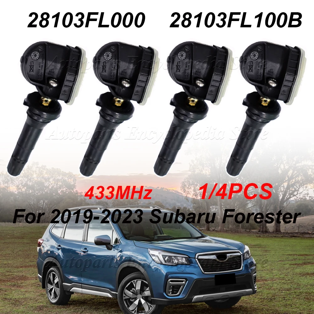 1/4PCS 28103FL000 Tire Sensor For 2019 2020 2021 2022 2023 Subaru Forester Tire Pressure Sensor TPMS 433MHz 28103FL100B