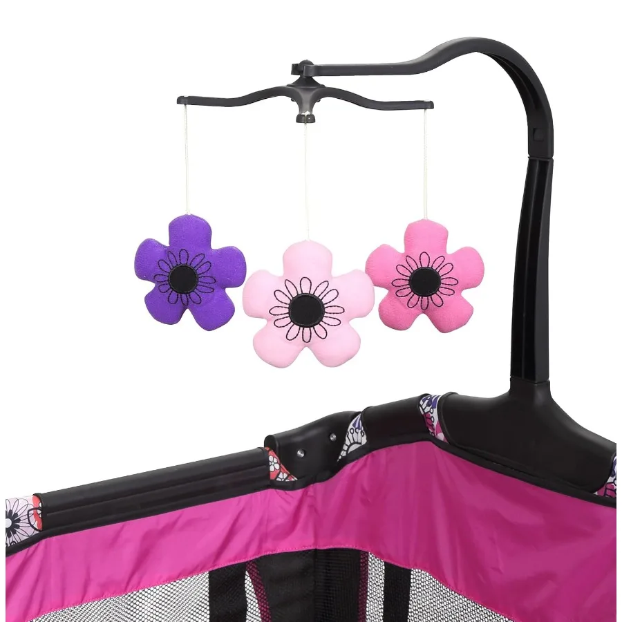 حديقة الأزهار لمركز الحضانة لسلامة الأطفال والراحة: محمولة خفيفة الوزن وسهلة التجميع مع ميس قابل للتنفس