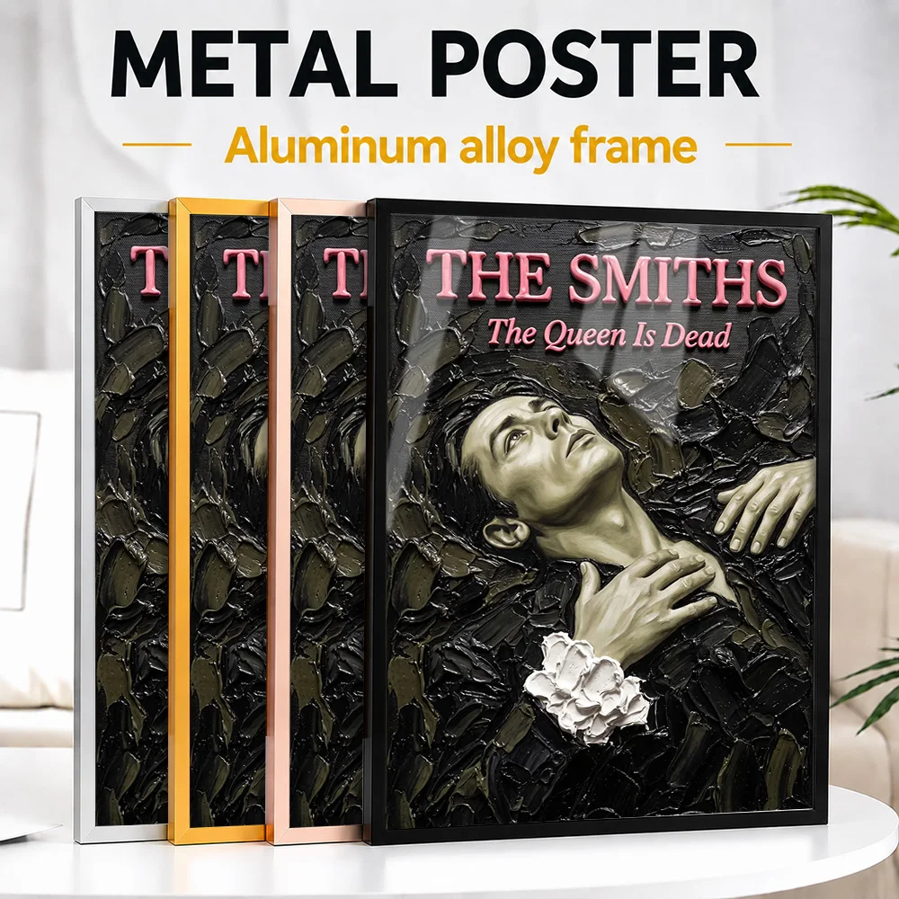 The Smiths Queen Is Dead Album Cover Framed Metal Poster Personalized Rock Tribute Wall Art Ideal For Room Or Vinyl Collectors