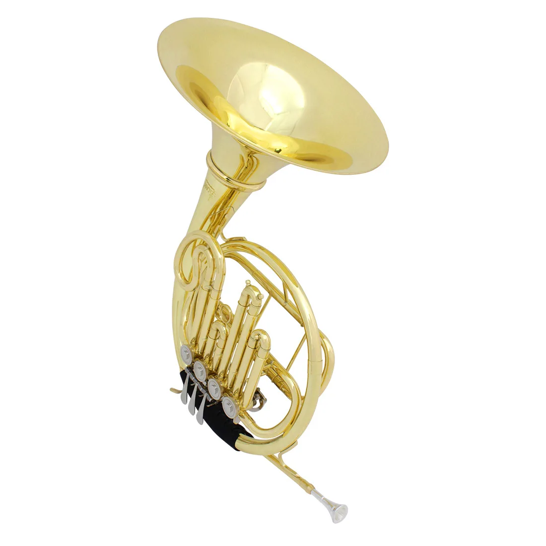 Flat 4-Valve Bb Trumpet, Brass Detachable Single Row Horn, Gold Silver, Beginner Band Instrument