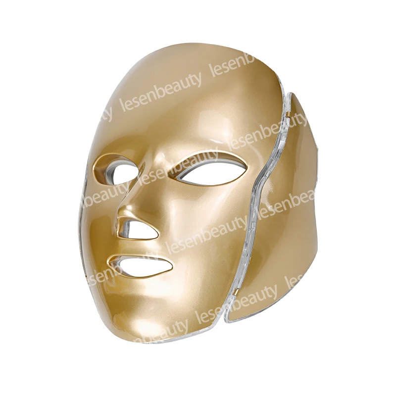 Masque facial anti-acné photodynamique à LED, 7 couleurs, rajeunissement de la peau du cou, thérapie qualifiée ale, rétrécissement des pores, salon SPA, usage domestique