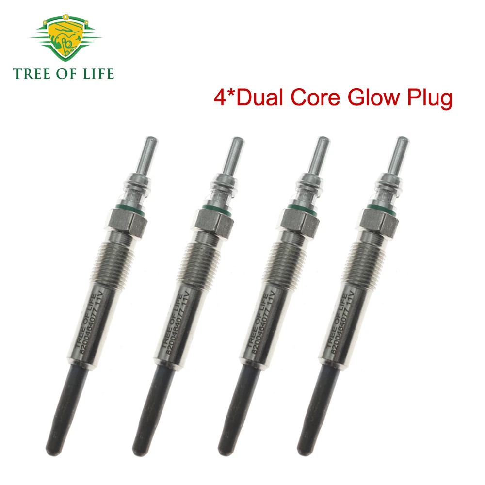 4x Glow Plug 11V For RENAULT Clio II Master II Logan Symbol Trafic II Mouds Twingo II Scenic Espace III 1.5 1.9 dCi 8200464077