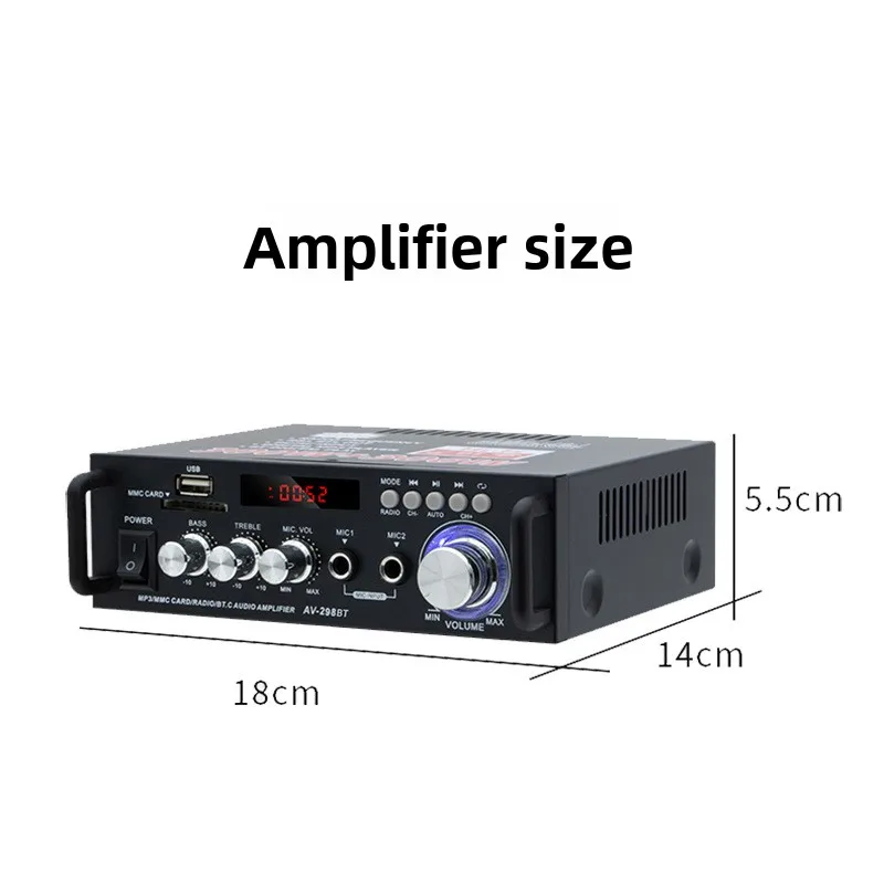 New professional high-power speaker, power amplifier, home, Bluetooth power amplifier, hifi audio amplifier, digital