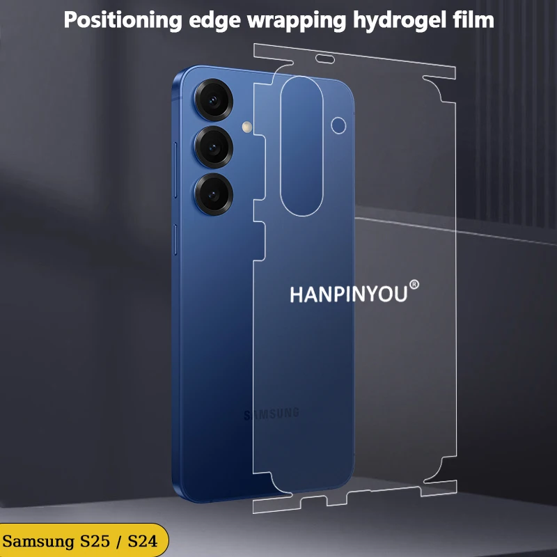 

Для Samsung S25 S24 Ultra Plus позиционирование обертывания края мягкий ТПУ ультратонкий ремонт царапин HD/матовая задняя гидрогелевая пленка полное покрытие