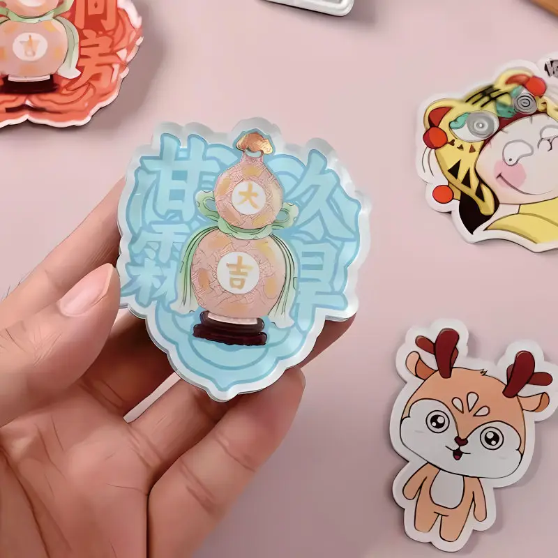 Acrylic Refrigerator Magnets Custom Cartoon Magnetic Stickers Special-shaped Acrylic Stickers