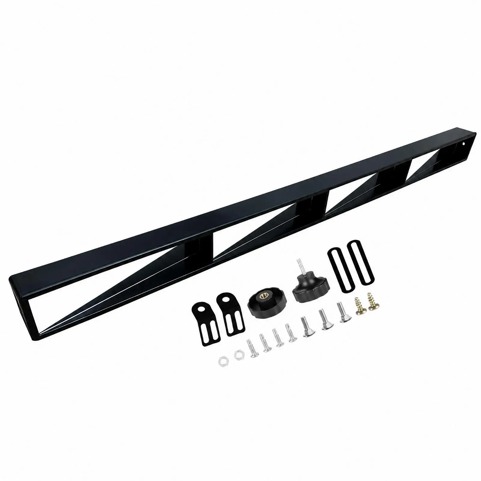 Wide Angle Golf Cart Rearview Mirror 4 Glass Panel Black for Utility Carts