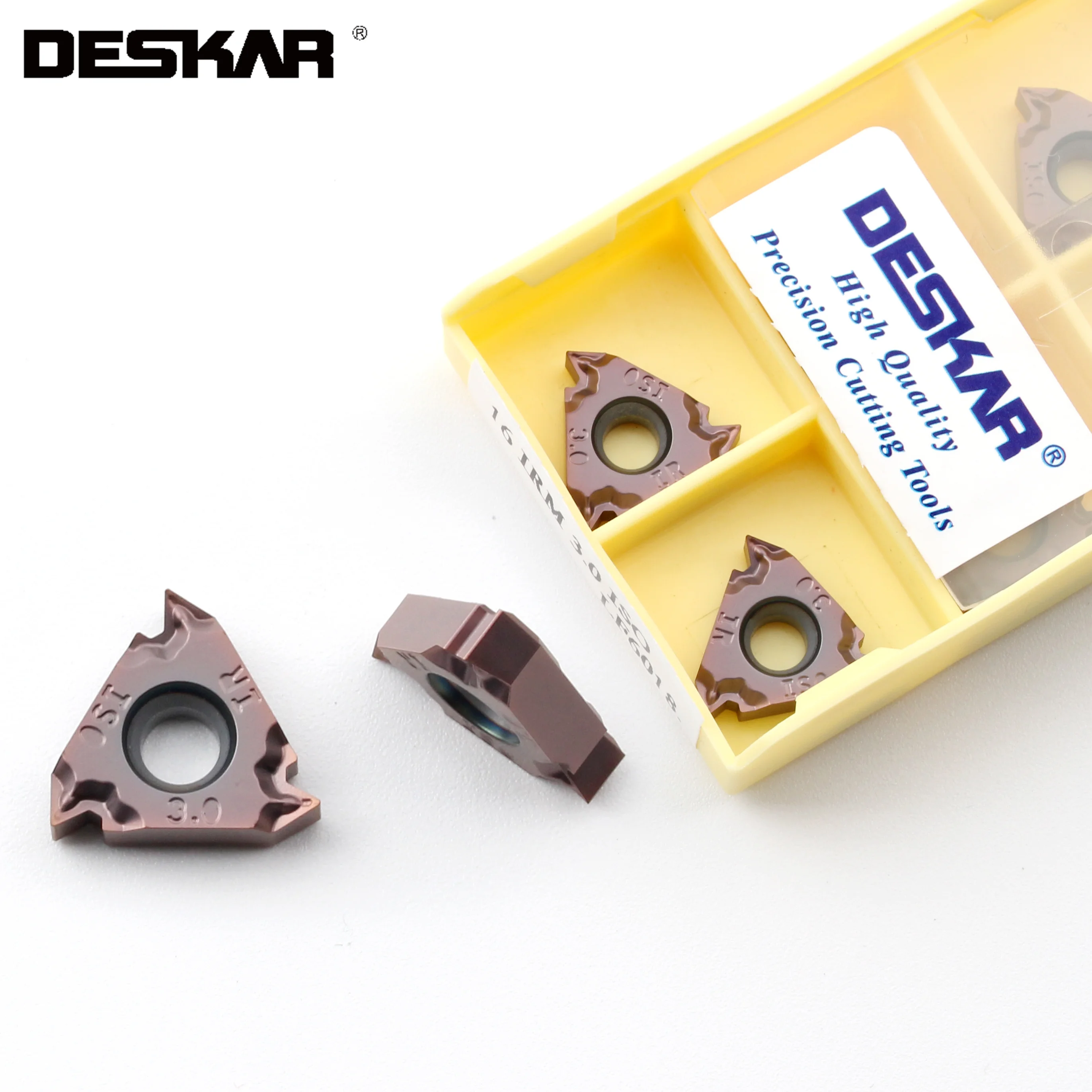 

10pcs Deskar Threading Carbide Insert Lathe Cutter LF6018 for Stainless Steel 16erm 16irm 1.0ISO 1.5ISO 2.0ISO 2.5ISO 3.0ISO