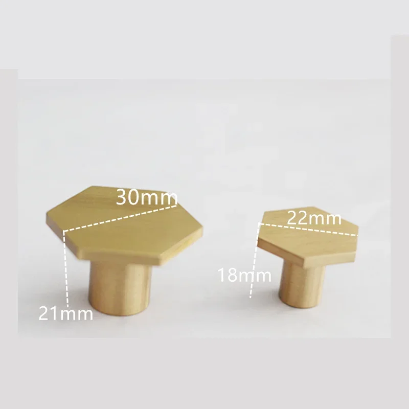 Nordic Style Hexagon Solid Brass Cabinet Knob Cupboard Handle Door Pull SimpleLife  Color Entryway Clothes Hook