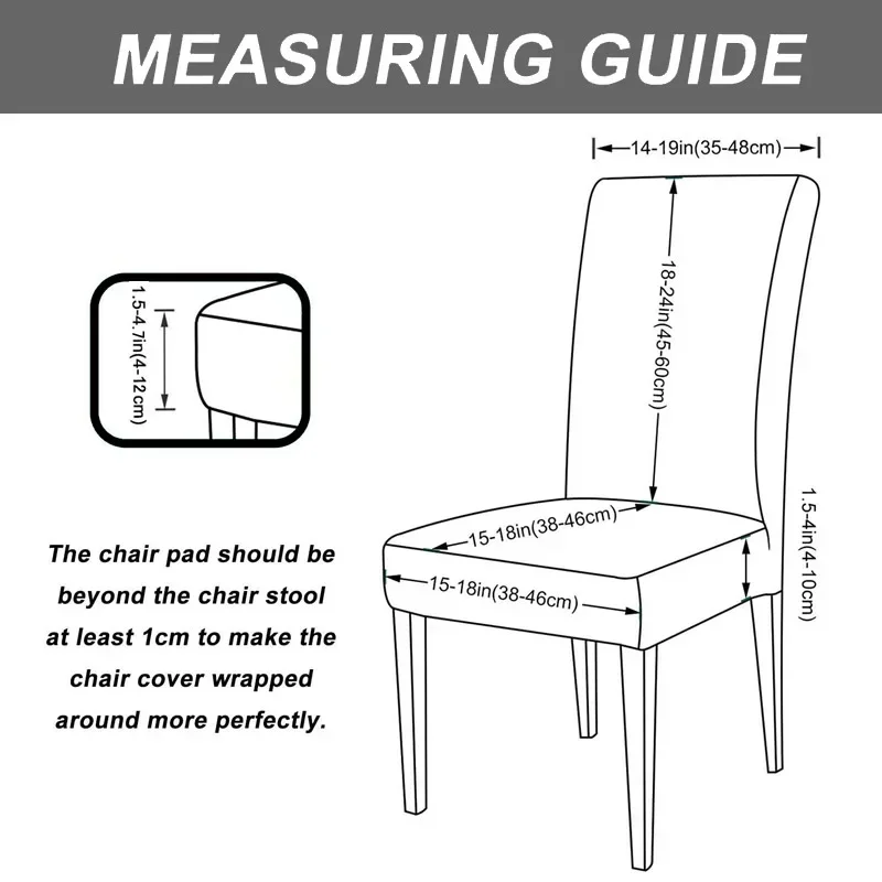 1PC Elastic Jacquard Dining Chair Cover High Quality Chair Covers Durable All-inclusive Seat Slipcovers Decor for Hotel Banquet