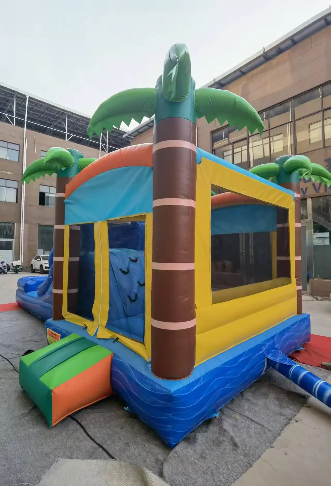 

Factory Customized Commercial Water Slide Inflatable Party Size Cheap Inflatable Bounce House With Swimming Pool for Adult