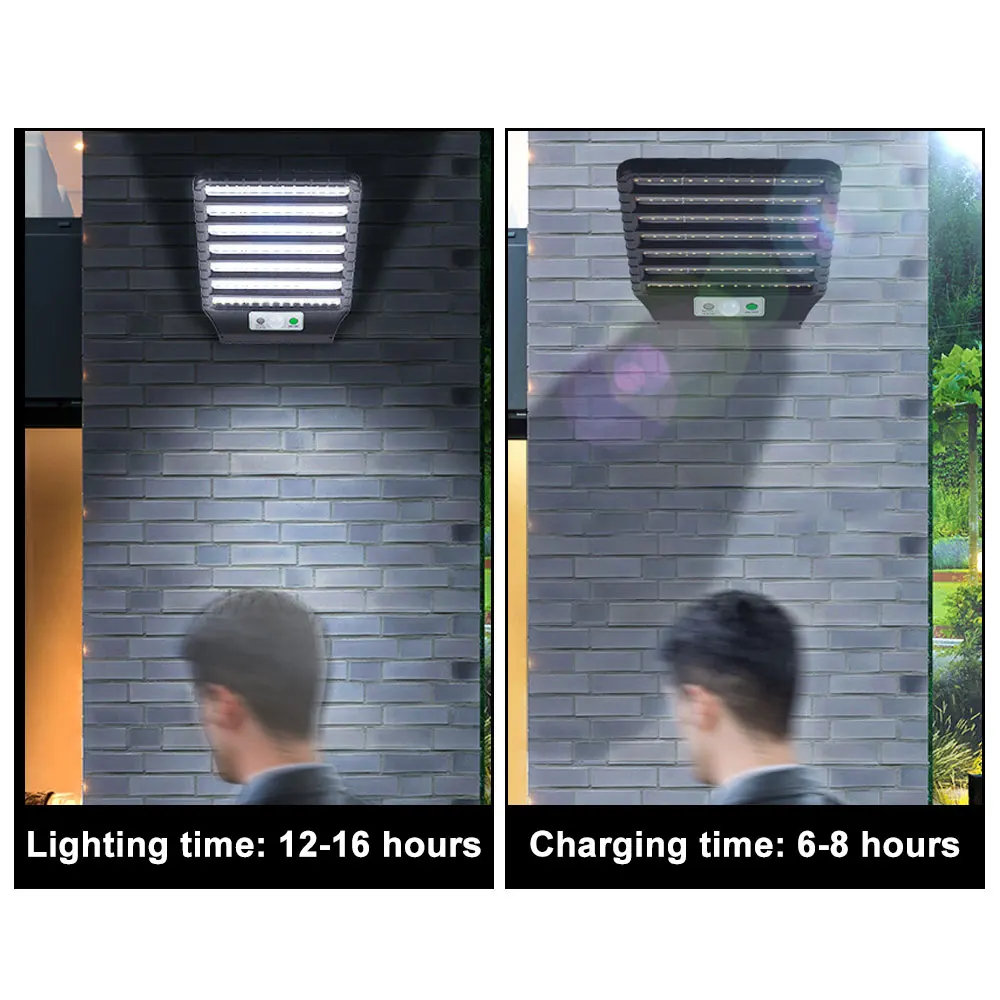 Powerful 30W 98LED Sensor Solar Street Light Strong Outdoor IP65 Waterproof Hunman Body Induction Garden Lamp Built-in Battery