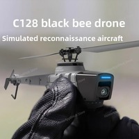 Remote Control Helicopter, Replica C128 Black Bee Drone Small Reconnaissance Aircraft Single Propeller Without Ailerons