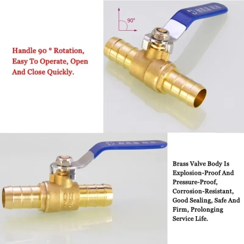 صمام كروي مزدوج البرج، مفتاح شريطي نحاسي، تركيب أنابيب الغاز الطبيعي/LPG 8/10/12 مم