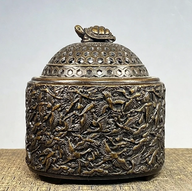 Thousand crane furnace turtle Incense Burner Statue for Tea Home Decor Ornaments