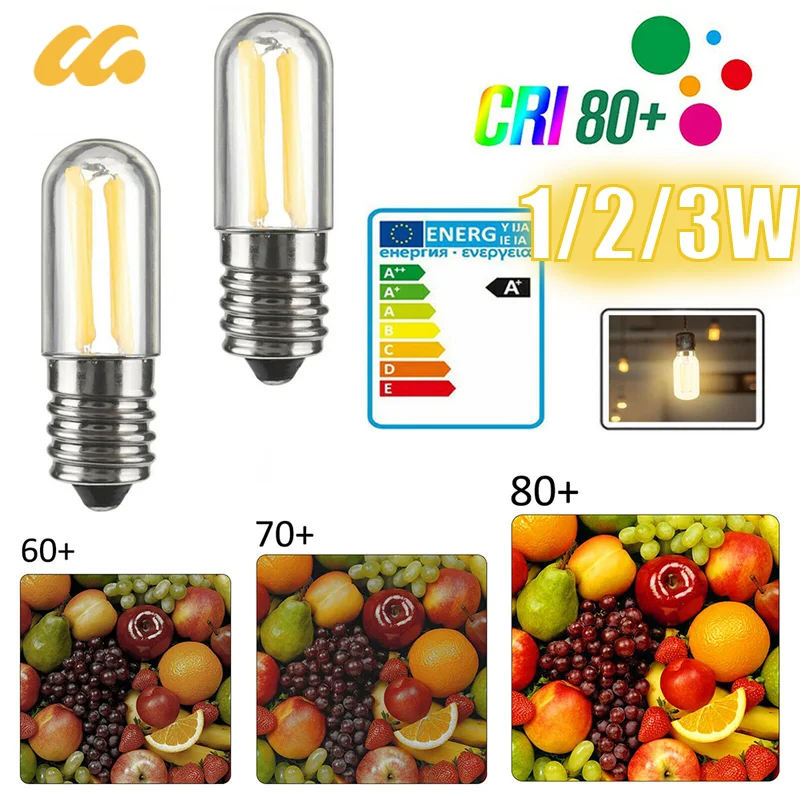 Shockproof E14 1w 2w 3w Fridge Freezer Filament Bulb Light Dimmable Led Lamp High Quality Lighting 2700k Mini Led Bulb 220v