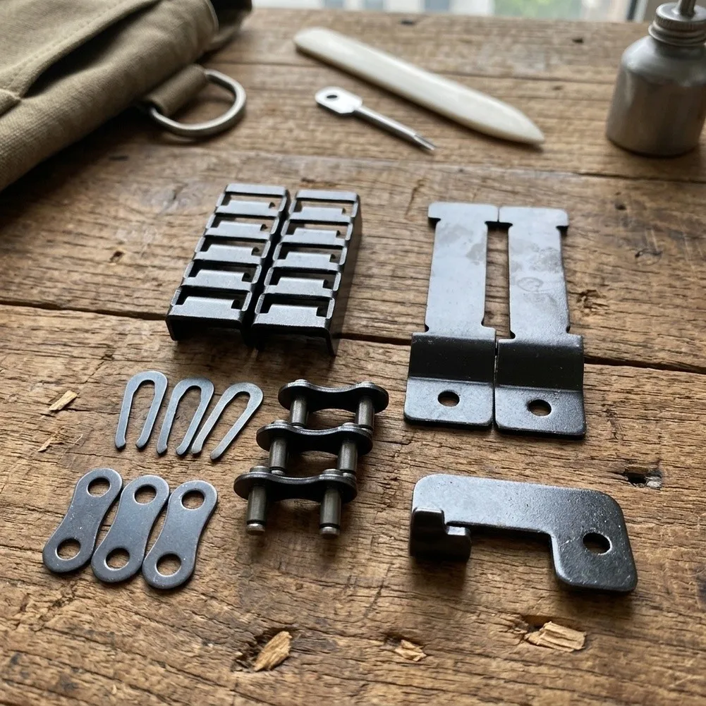 Household Garage Door Repair Hardware Kit Heavy‑Duty Belt Clip Assembly Set Sturdy Replacement Parts Simple DIY Mounting Supply