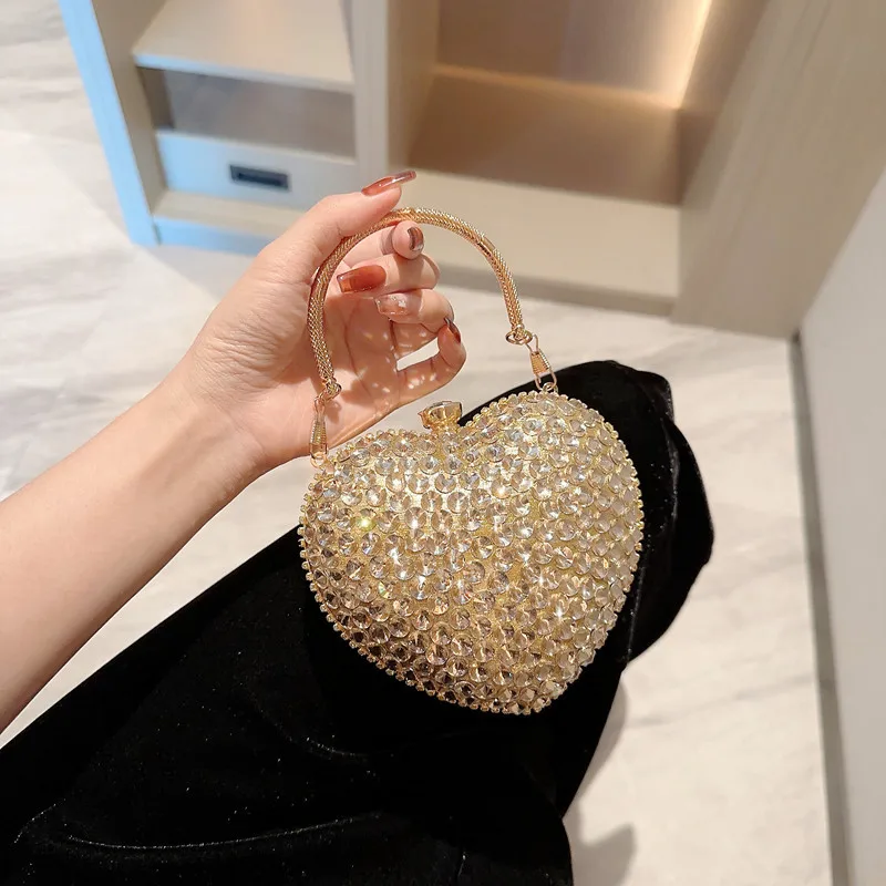 2023 New Women Diamond Evening Bags Bling Single Side Wedding Dinner Wallets Mini Party Shoulder Bags Drop Shipping