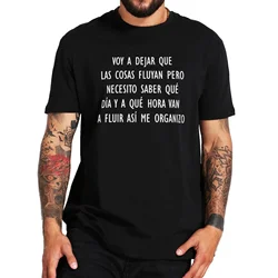 ユニセックススペイン語の絵が描かれた柔らかいTシャツ,y2k迷彩,100% コットン,夏,自然な花,原宿,EUサイズ