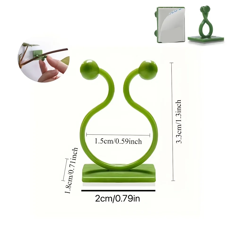 10-1000Pcs Home Garden Plant Climbing Wall Fixture Clips Rattan Vine Fixer Self-Adhesive Plant Climbing Wall Fixed Buckle Hook